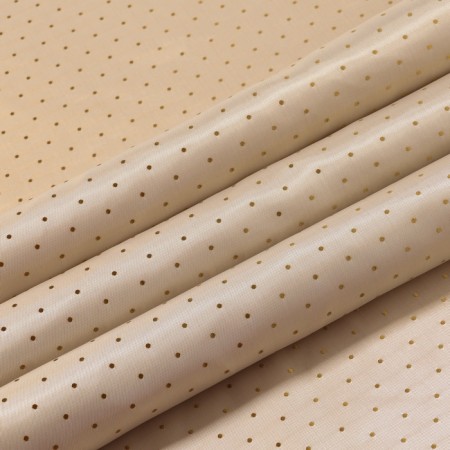 Lining fabric "peas", bilateral, 100 % viscose, 1 × 1.4 m, beige color