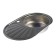 Kitchen sink "Vladiks", cut, with a siphon, 45x74 cm, right, stainless steel. steel 0.6 mm, decor