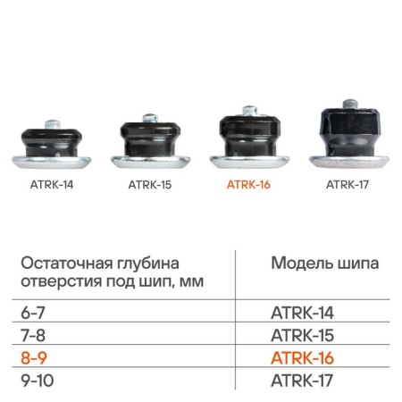 Repair spikes 8-9 mm Airline, set 100 pcs-2