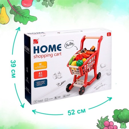 Propeling trolley "Shoping" with products, 42 items-4
