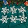 Christmas tree decoration "Snowflake" (set 6 pcs) D-20 cm, white