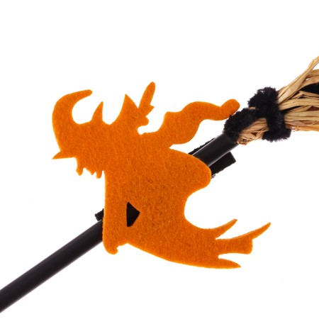 Hair clamp "Witch on a broomstick", Mix color-1