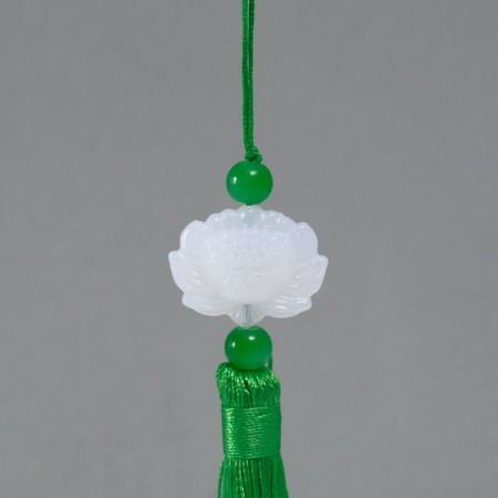 Textile suspension, plastic "Brush. Lotus" Green 1.2x2.7x14.5 cm-2