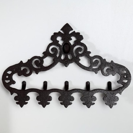 Decorative metal hooks "Medallion with patterns" 23x32x4.5 cm-3