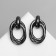 Earrings Metal "Geometry" ovals intertwined, color gray metal