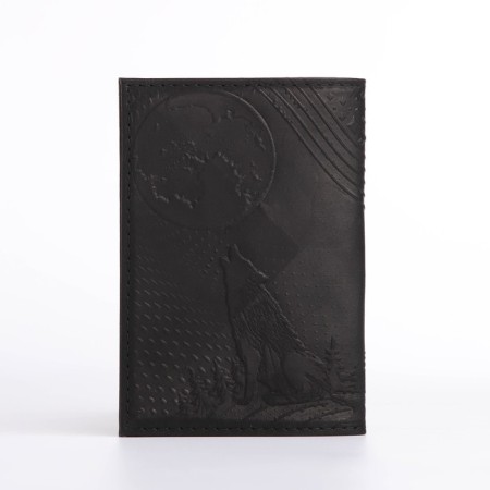 Cover for passport, black color-1