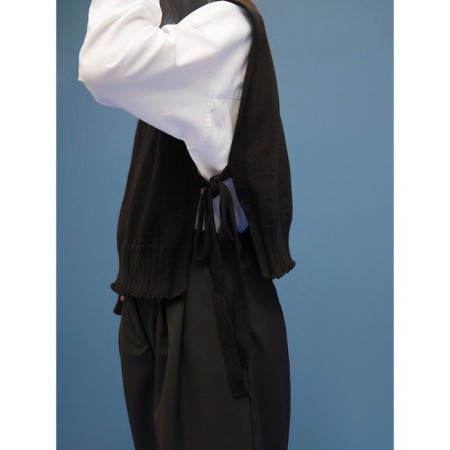 Knitted children's vests Amarobaby Bow, height 140 cm, black color-8