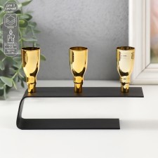 Summary metal for 3 candles 