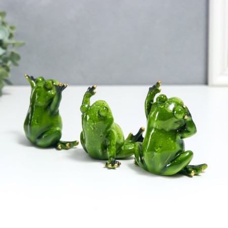 Souvenir Polystone Lac "Frog - Greeting" MIX 8x6x8 cm-3