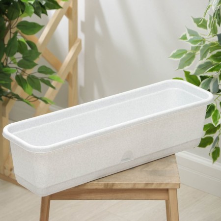 Balcony box with pallet, 60 cm, marble color-1