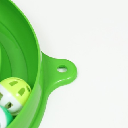 Gaming complex (corrugated rod, mouse on the spring and 2 balls), green 7068496-6