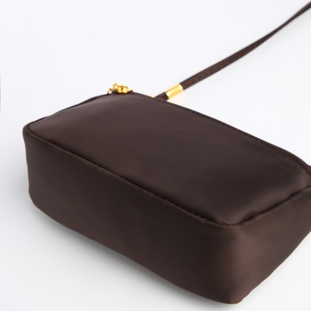 Bag Women's Cross-Bodi with a zipper, brown color-6