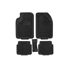 Car carpet rugs, 5 items. Skyway, polyurethane, removable carpet, black S01702067