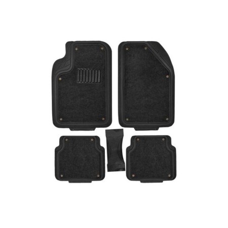 Car carpet rugs, 5 items. Skyway, polyurethane, removable carpet, black S01702067