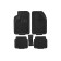 Car carpet rugs, 5 items. Skyway, polyurethane, removable carpet, black S01702067