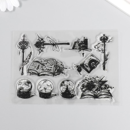 Stamp for creativity Silicon "Attributes of fortunetellers" 16x11 cm
