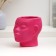 Figure pot "Girl's head" Pink, 16x14x16cm