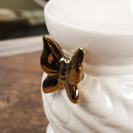 Aroma lamp ceramics "Golden butterfly" 9x7.5x7.5 cm-4