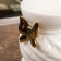 Aroma lamp ceramics "Golden butterfly" 9x7.5x7.5 cm