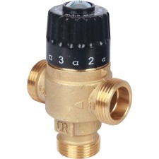 Клапан смесительный STOUT SVM-0125-186520, 3/4", наружная резьба, 30-65°С, KV 1,8