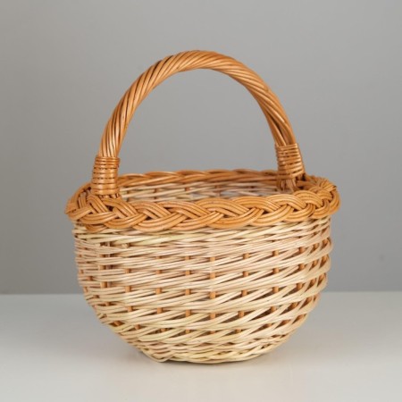 Basket "Lukoshko", bottom 10 cm, top 16 cm, height 11/19 cm, willow-1