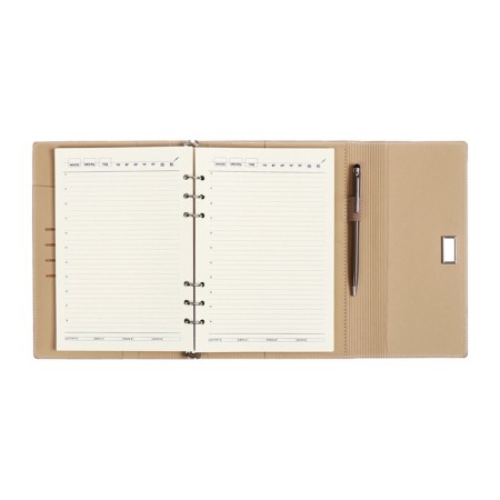 Organizer on the rings A5, 100l, line, K/deputy, with a pen, in gift. box., Gray-9