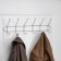 The hanger wall -mounted on 6 double hooks of the share "Shine", 48 × 13.5 × 6.5 cm, silver color