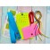 Designer made of felt "purse with lacing"