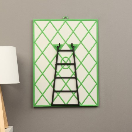 Interior mirror, acrylic, 30 x 40 cm, green-1