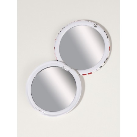 Mirror folding circle (2) C/took D7.5cm grl pwr white layer packet QF-4