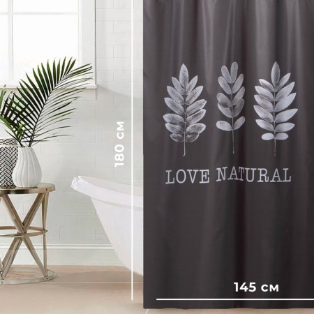 The bathroom curtain "Natural Print", 145 × 180 cm-1