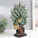 Polystone souvenir "Peacock with a green tail with feathers with gold stroke" 25.5x9x33 cm
