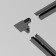 Connector L-shaped for the built-in track system Technical TRA002CL-11B, 9.5x9.5x2 cm, black color