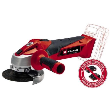 Corner grinder of AKK. Einhell PXC TC-Ag 18/115 Li-Solo, 18 V, 115x22.2 mm, without battery/ZU
