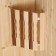The lampshade is wooden, corner "Flat thermo-5" 29.5x23x16 cm