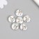 Busina for creativity plastic "Pearl Flat Circle with Orchids" 0.5x1.6x1.6 cm