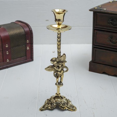 Climb "Angel" per 1 candle, brass 9x9x24 cm-1