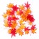 Decor "Autumn twig with leaves" set of 15 pcs., Size 1 pc. - 13.5 × 13 × 0.2 cm