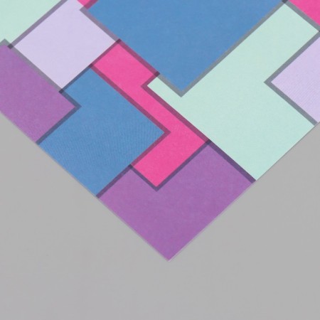 Scrapbooking paper "Bright geometry" density 180 grams set 10 pcs 15.5x17 cm-3