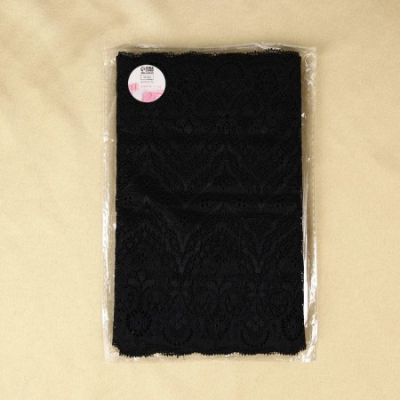 Lace elastic fabric, 220 mm × 2.7 ± 0.5 m, black color-3