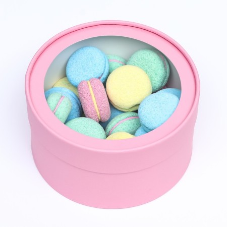 Gift box "Tenderness" pink, hooked with a window, 18 x 10 cm-1