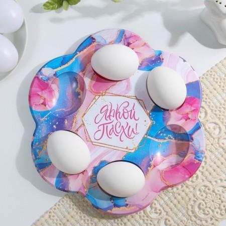 Easter stand for 6 eggs “Marble”, 21.5 x 19.9 cm.-4