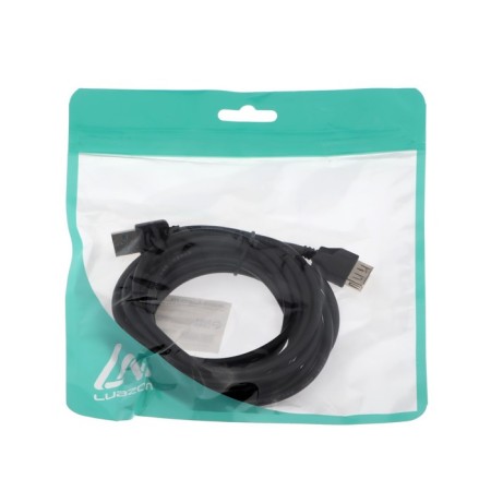 Luazon, USB Am-Af, 3 m, black cable-4