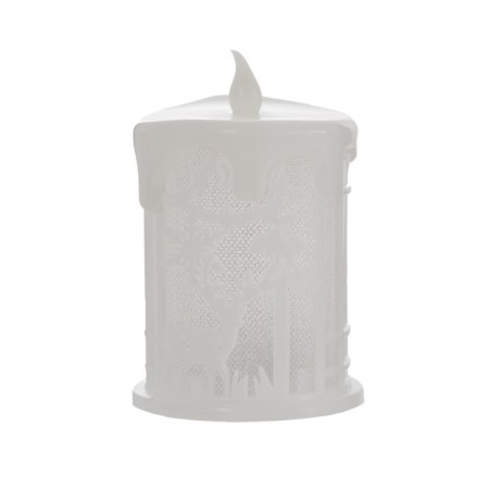 Nightlight "Winter candle" Led RGB from battery 3xlr1130 white 6.5x6.5x13 cm-5