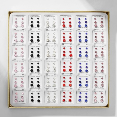 Pusets in a box of 108 pairs "Assorted" Rhil-2