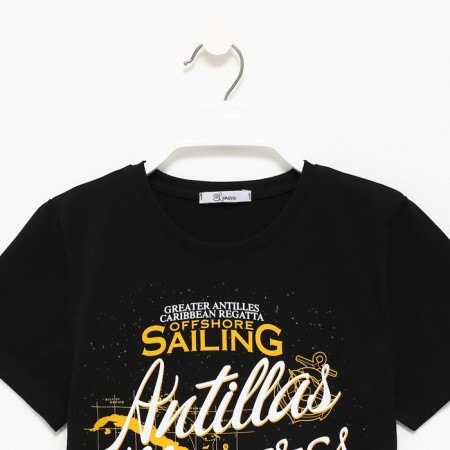 T -shirt for a boy, black color, height 152-1
