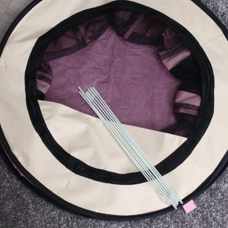 Animal aviary, tent, round, 70 x 40 cm, pink-10