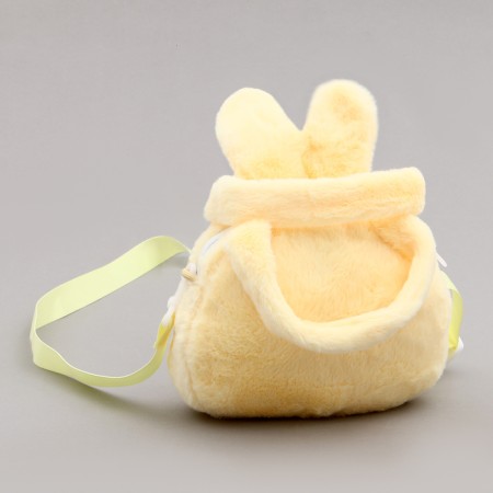 Children's "Bunny" bag with a bow, 18 cm, yellow color-1
