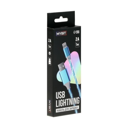 Mybit, Lightning - USB, dynamic LED backlight, 2 A, 1 m, only charging-5