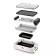 Electric grill KitFort KT-1685, 1500 W, anti-stick coating, 38x22 cm, white